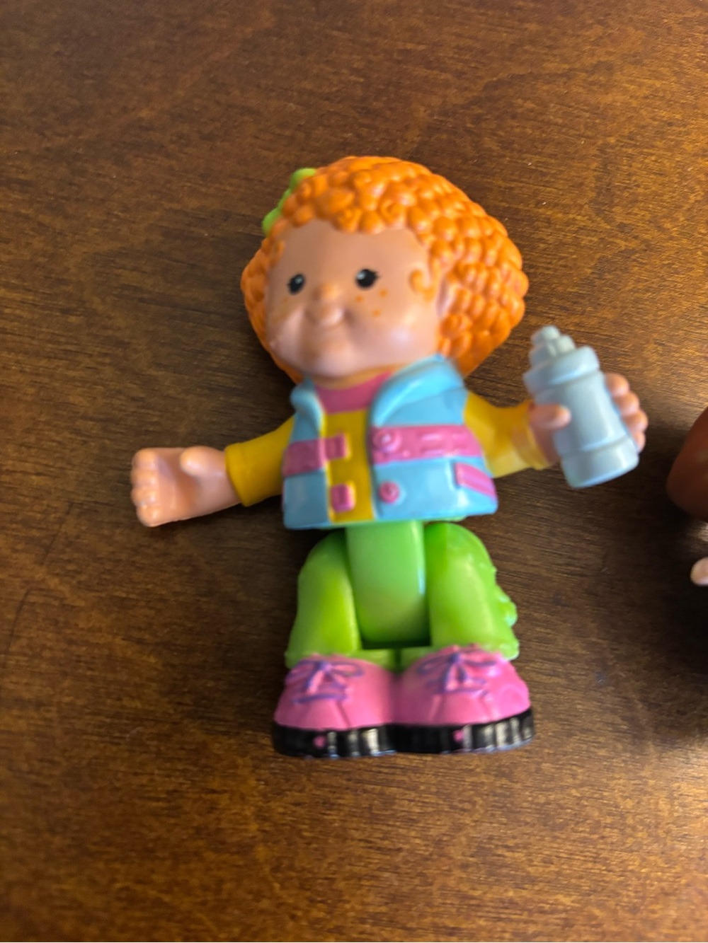 Fisher Price Little People Red Hair Camping Picnic Girl Elena Sofie Water Bottle